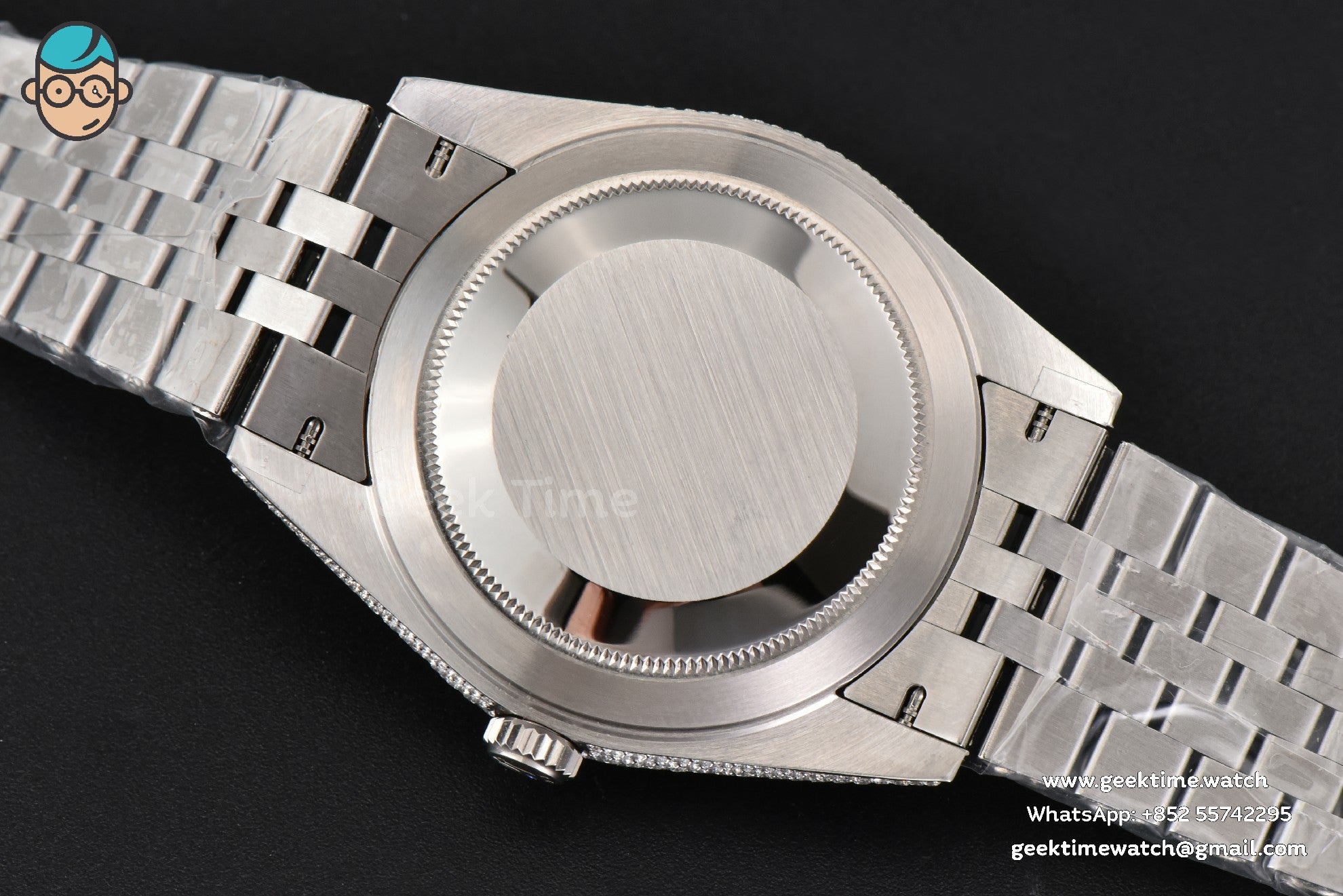 DateJust 41mm Full Diamond GMF Black Dial Jubilee Bracelet A2824 - Image 18