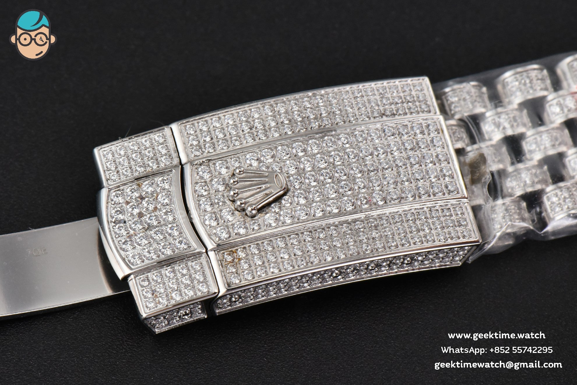 DateJust 41mm Full Diamond GMF Black Dial Jubilee Bracelet A2824 - Image 27