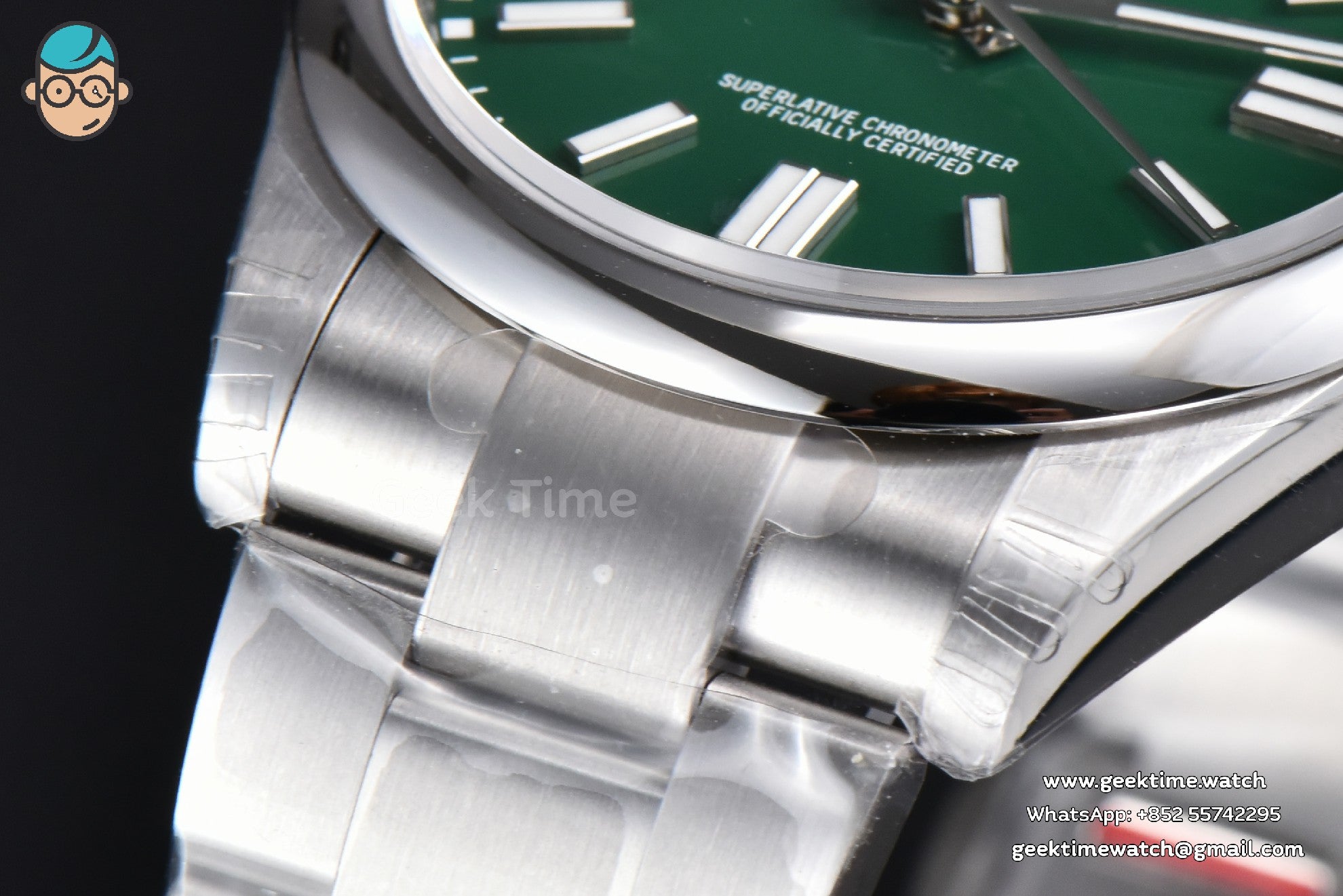 Oyster Perpetual 124300 41mm VSF 904L Green Dial Oyster Bracelet VS3235 - Image 9