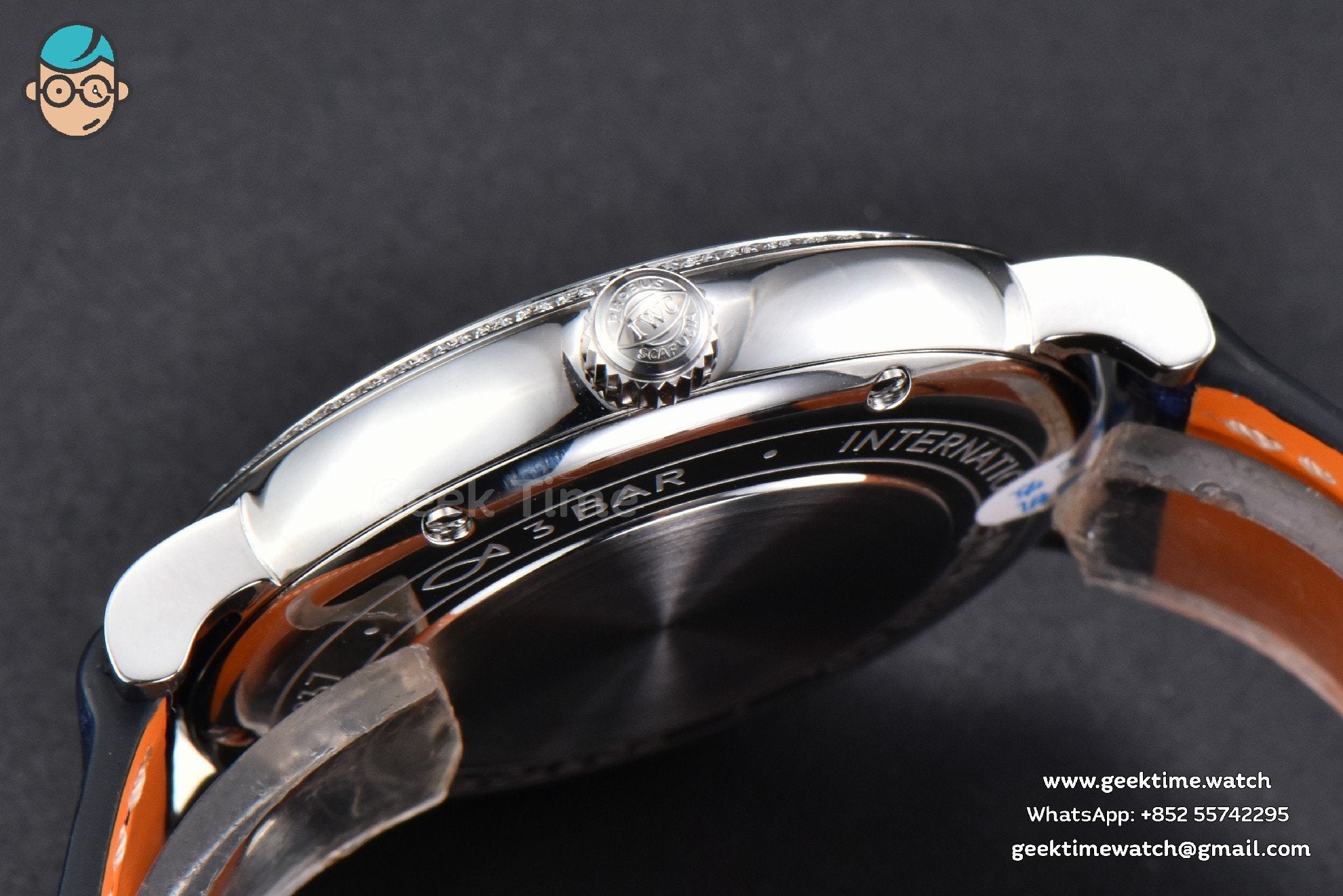 Portofino V7F 37mm Diamond Blue Dial Silver Marker Blue Leather Strap A2892 - Image 13