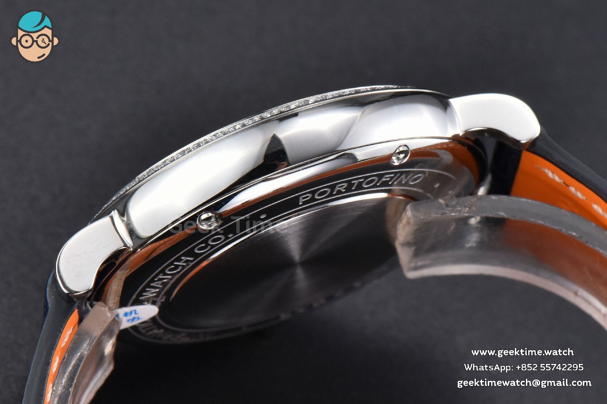 Portofino V7F 37mm Diamond Blue Dial Silver Marker Blue Leather Strap A2892 - Image 14