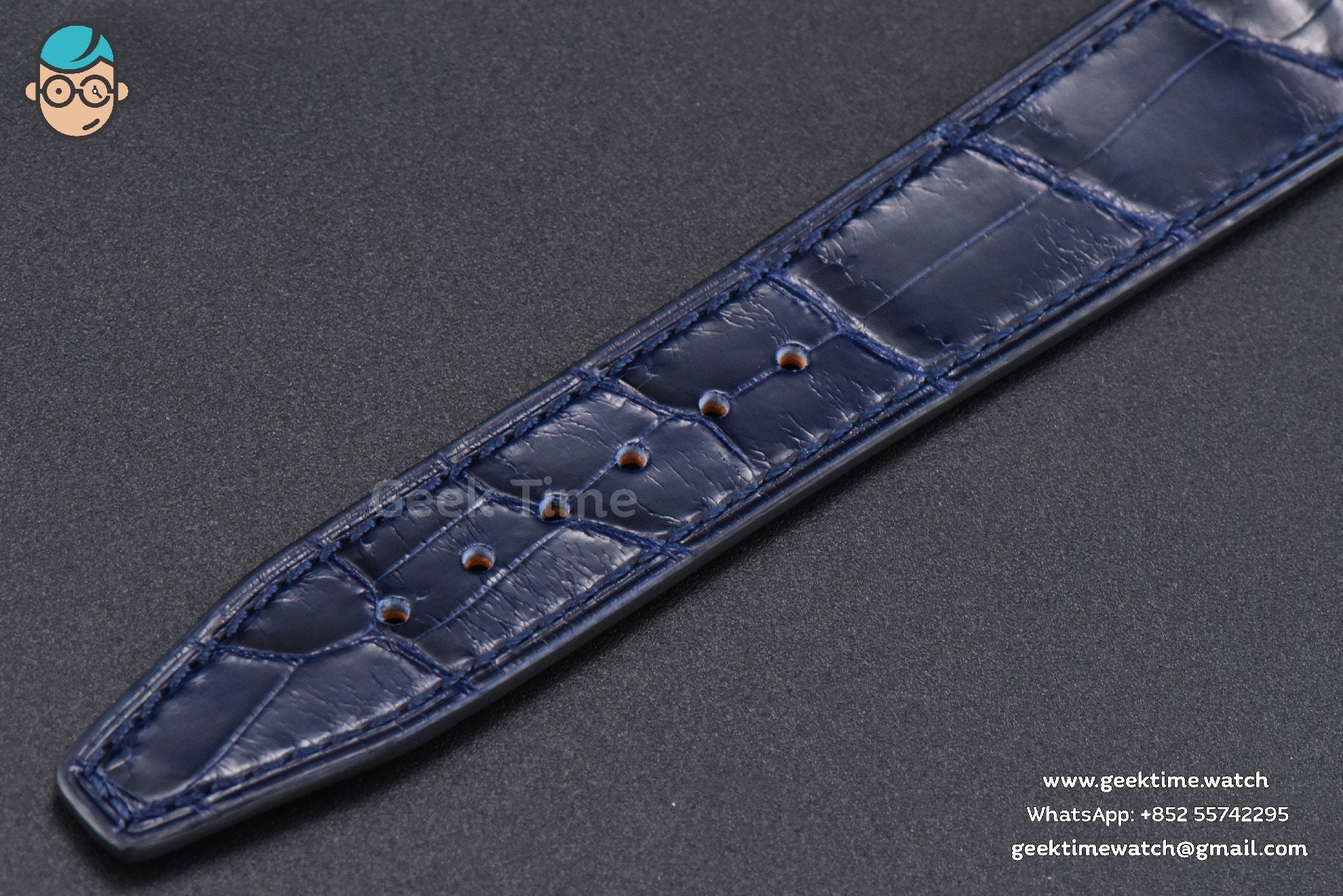 Portofino V7F 37mm Diamond Blue Dial Silver Marker Blue Leather Strap A2892 - Image 29