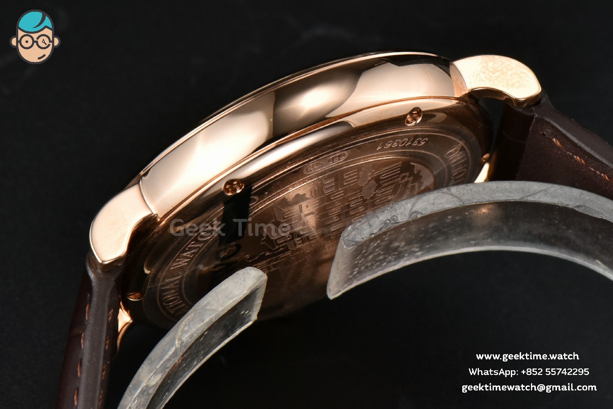 Portofino Automatic 40mm ZF RG White Dial RG Hands Brown Croc Strap A9019 - Image 11