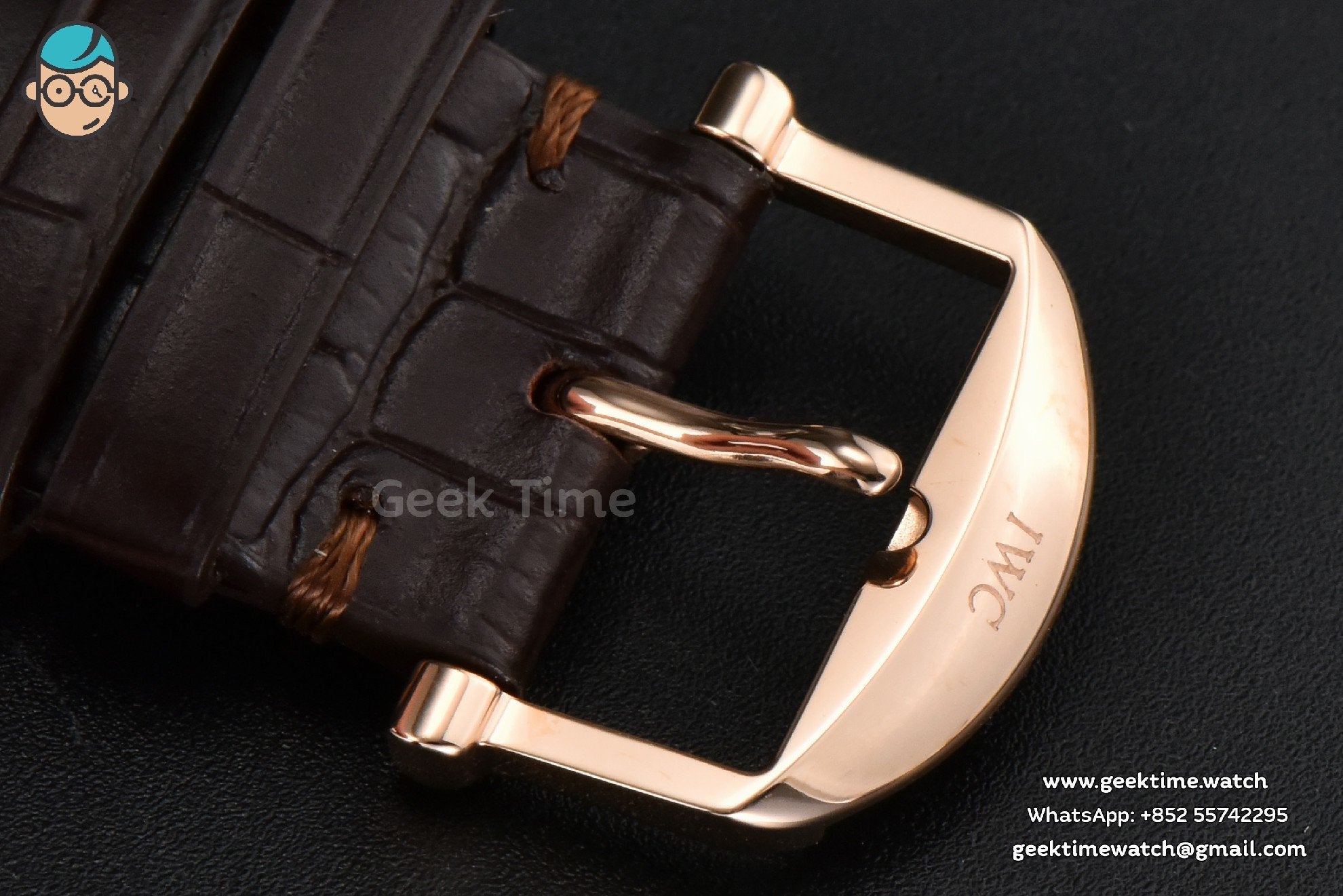 Portofino Automatic 40mm ZF RG White Dial RG Hands Brown Croc Strap A9019 - Image 12