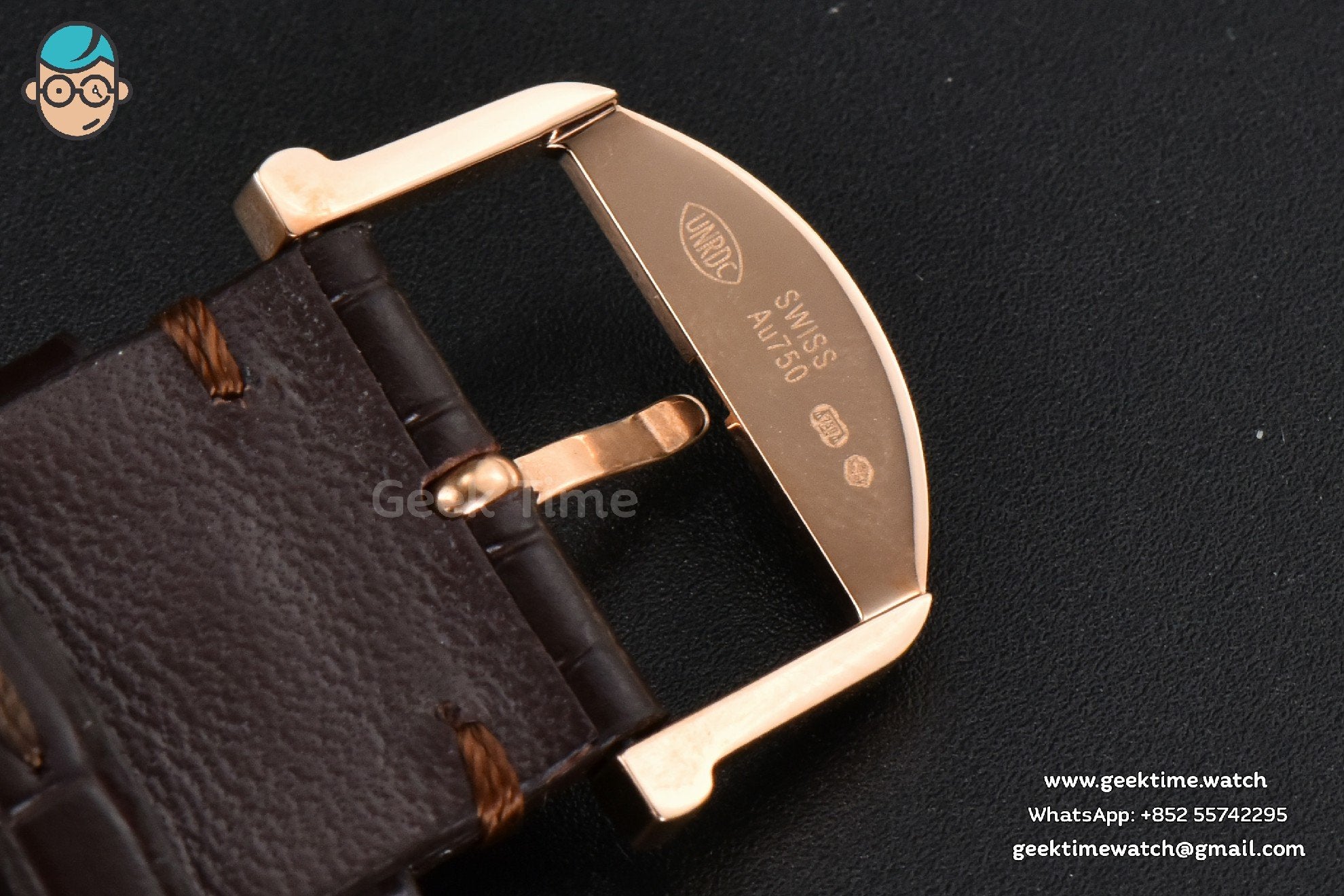 Portofino Automatic 40mm ZF RG White Dial RG Hands Brown Croc Strap A9019 - Image 13