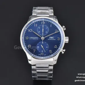 Portuguese IW371606 SS ZF 41mm esfera azul brazalete SS A96355