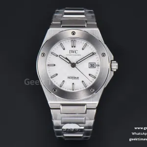 Ingenieur 40mm GHF quadrante bianco texturizzato bracciale MY9015