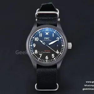 Pilot Top Gun IW326901 41mm V7F ceramica nera cinturino in nylon nero A32111