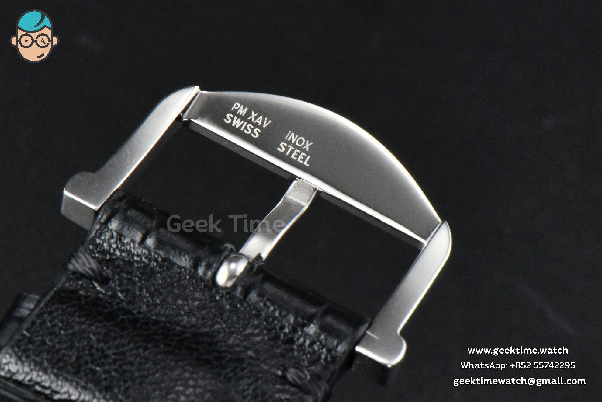 Portofino Automatic 40mm ZF White Dial Silver Hands Black Croc Strap A9019 - Image 14