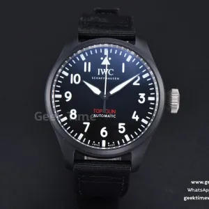 Top Gun IW326901 Keramik 41mm M+F schwarzes Zifferblatt schwarzes Nylonarmband 9015