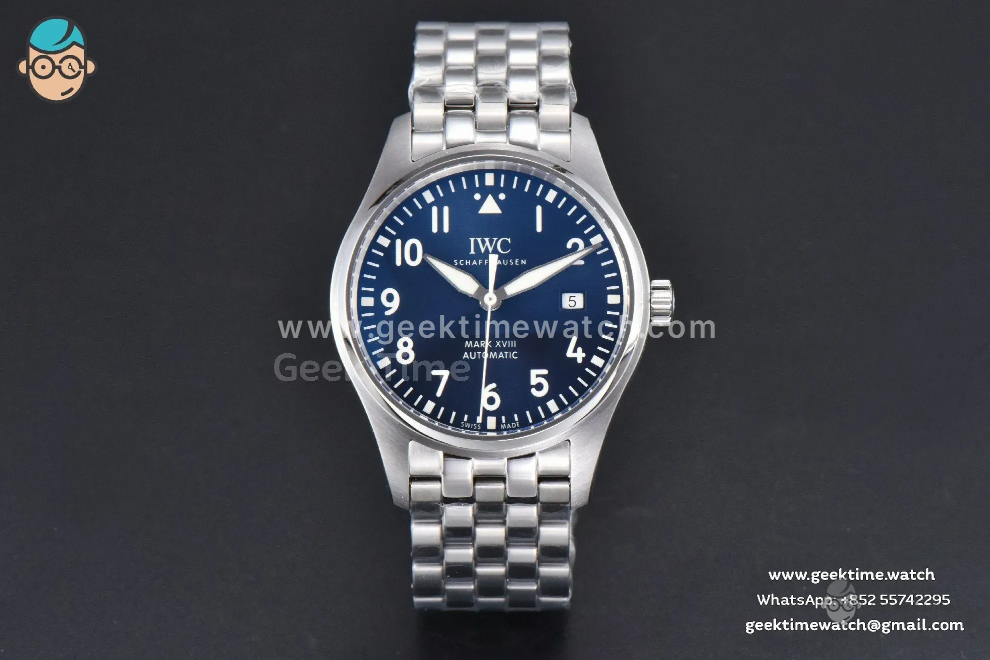 Mark XVIII IW327016 V7F 40mm esfera azul ‘Little Prince’ brazalete SS V7F A2892