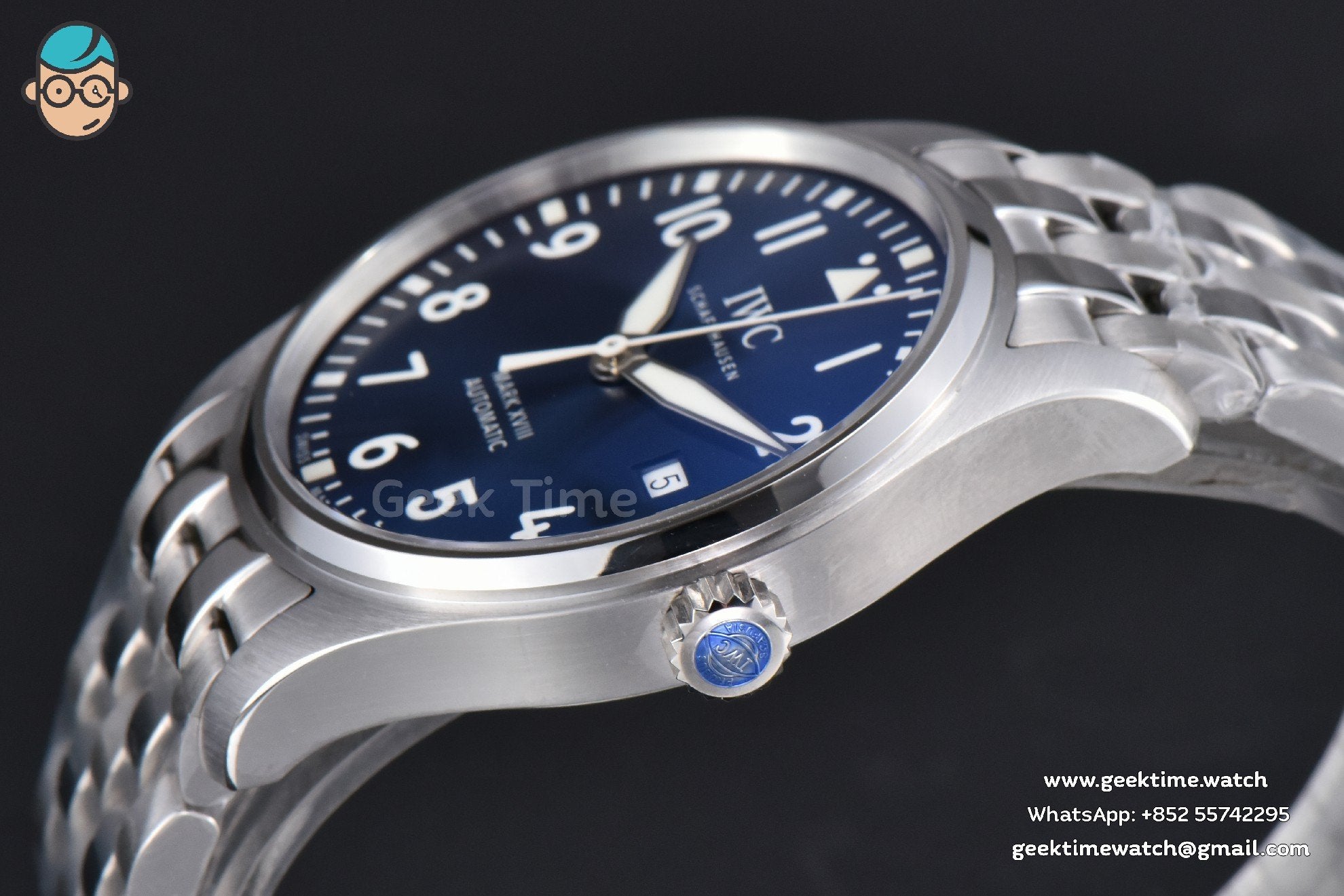 Mark XVIII IW327016 V7F 40mm esfera azul ‘Little Prince’ brazalete SS V7F A2892 - Image 9