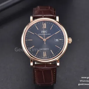 Portofino ‘150 Years’ 40mm V7F RG quadrante grigio indici RG cinturino in pelle marrone A2892/SW200