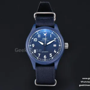 Laureus IW328101 41mm V7F ceramica blu quadrante blu cinturino in nylon