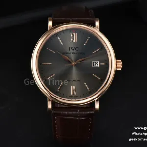 Portofino Automatic 40mm ZF RG quadrante grigio indice RG cinturino marrone effetto coccodrillo A9019