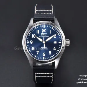 Pilot Mark XX IW328203 ZF 40mm quadrante blu cinturino in pelle blu scuro A32111