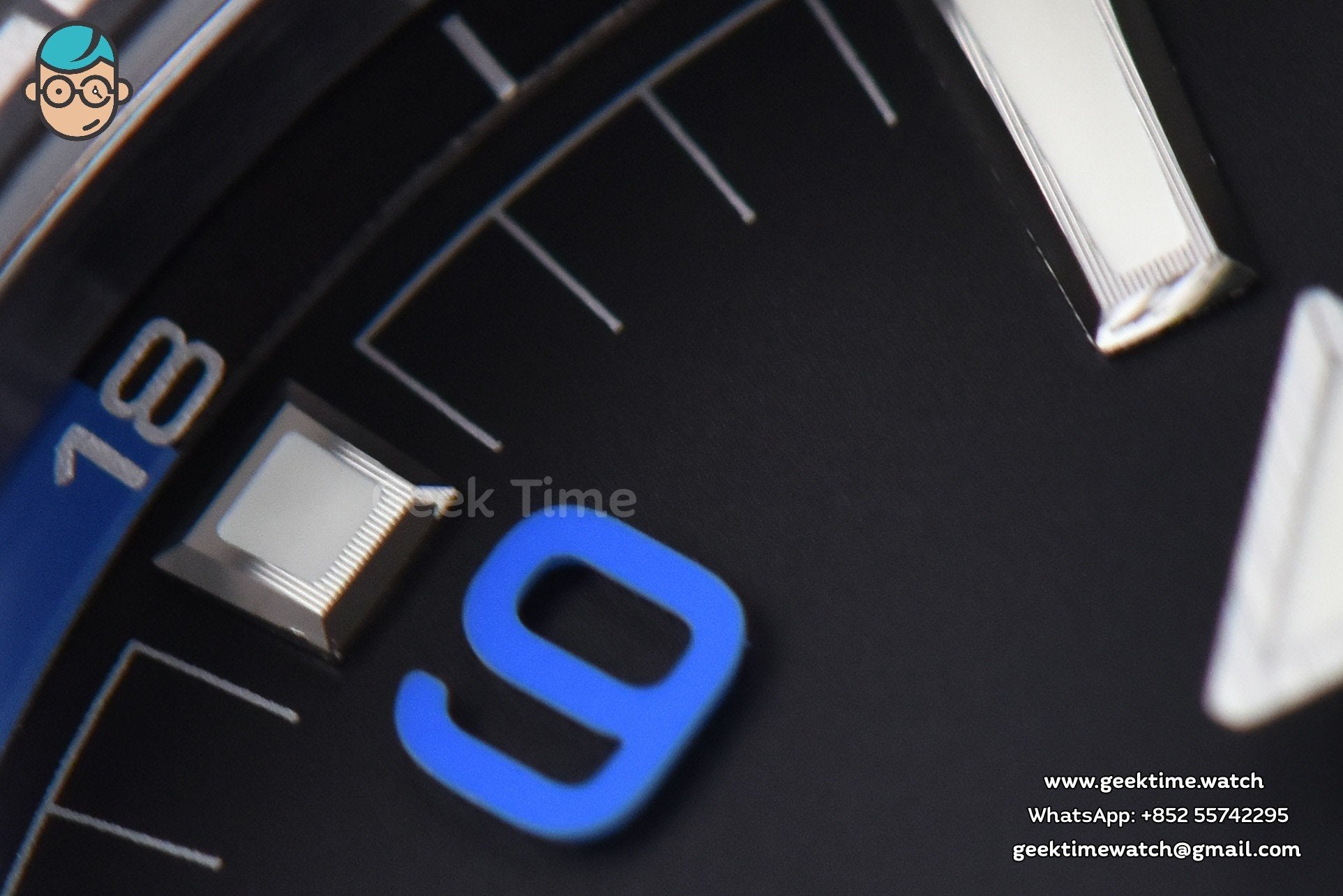 Planet Ocean 600m Deep Black Real Ceramic 45.5mm VSF Black/Blue Dial Black Rubber Strap A8906 - Image 5