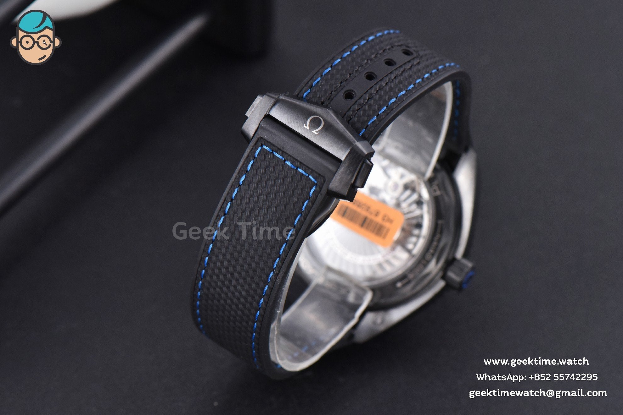 Planet Ocean 600m Deep Black Real Ceramic 45.5mm VSF Black/Blue Dial Black Rubber Strap A8906 - Image 23