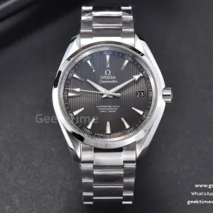Aqua Terra 150M VSF 41mm quadrante grigio texturizzato bracciale SS A8500