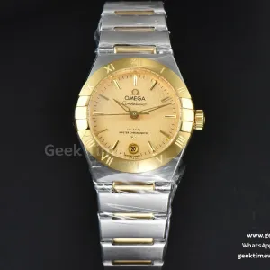 Constellation 29mm TWSF YG esfera dorada texturizada brazalete YG/SS A8700