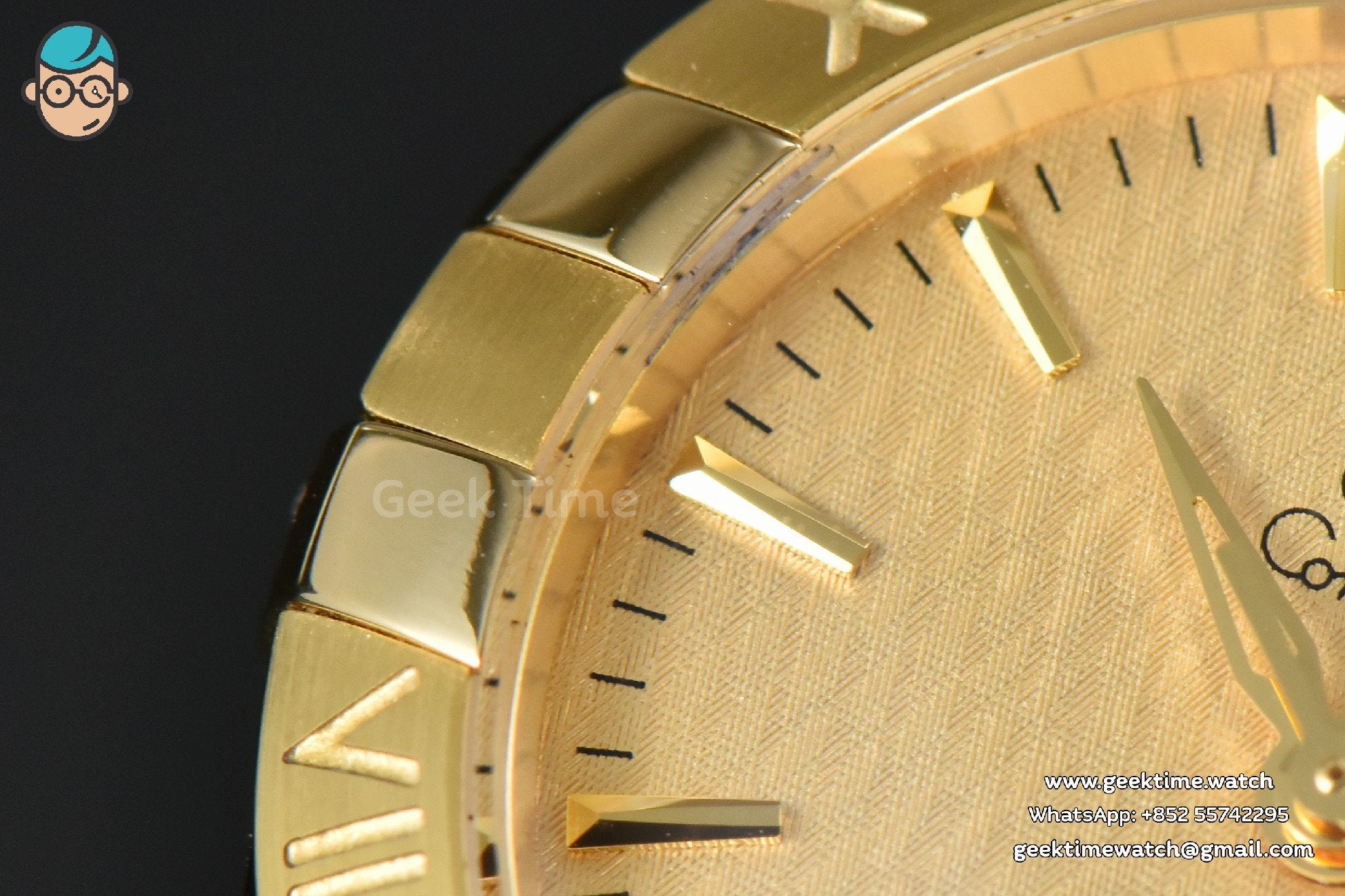 Constellation 29mm TWSF YG quadrante oro texturizzato bracciale YG/SS A8700 - Image 4