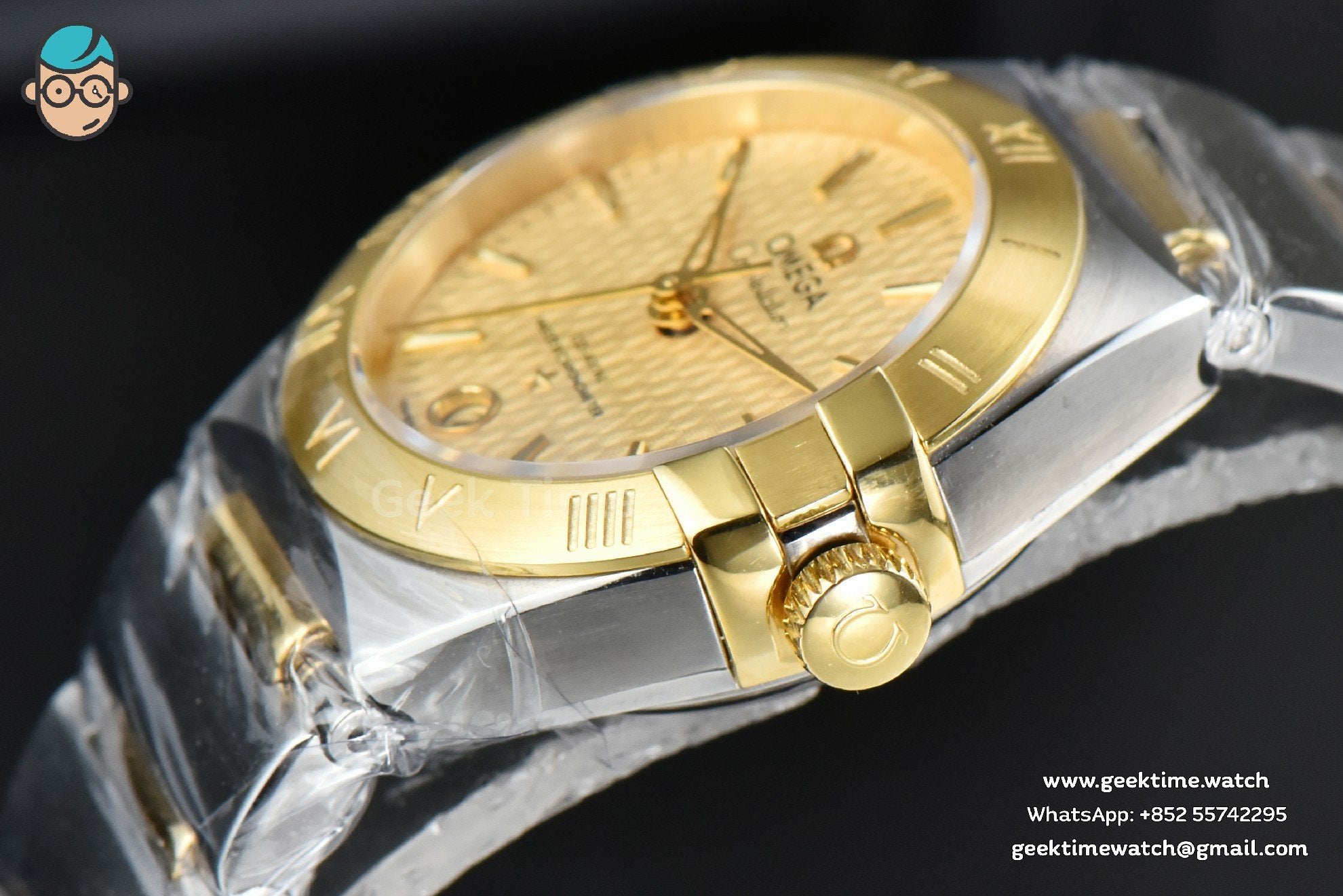 Constellation 29mm TWSF YG quadrante oro texturizzato bracciale YG/SS A8700 - Image 7