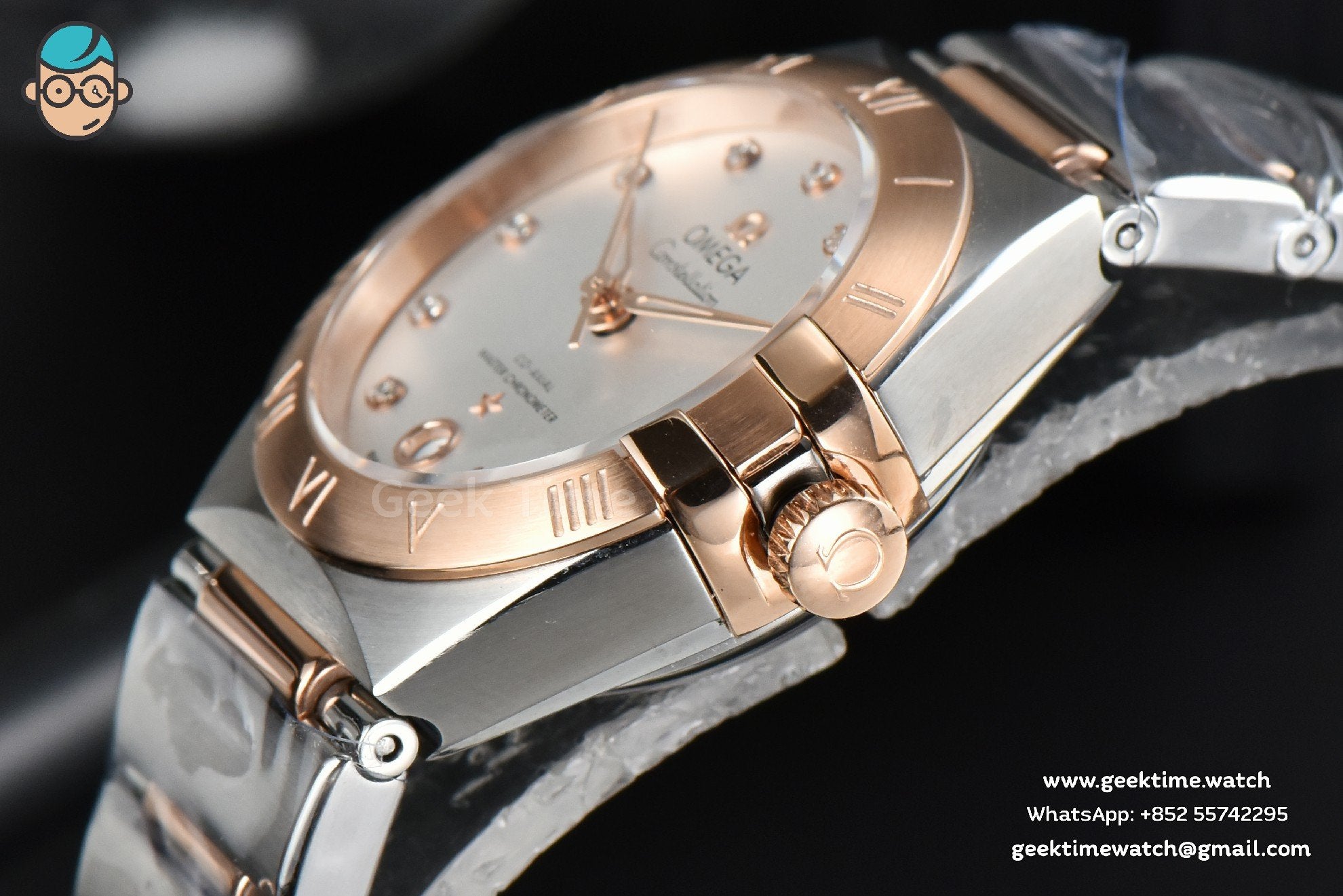 Constellation 29mm TWSF RG cadran blanc bracelet RG/SS A8700 - Image 7