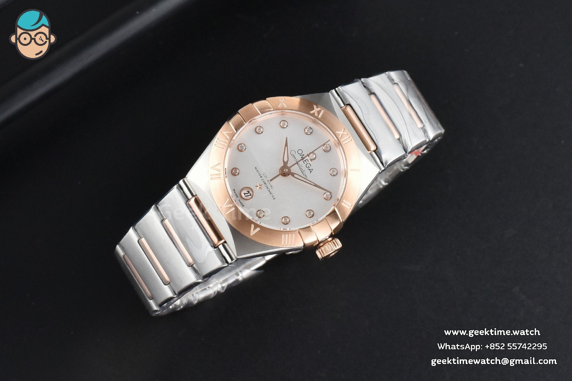 Constellation 29mm TWSF RG cadran blanc bracelet RG/SS A8700 - Image 10
