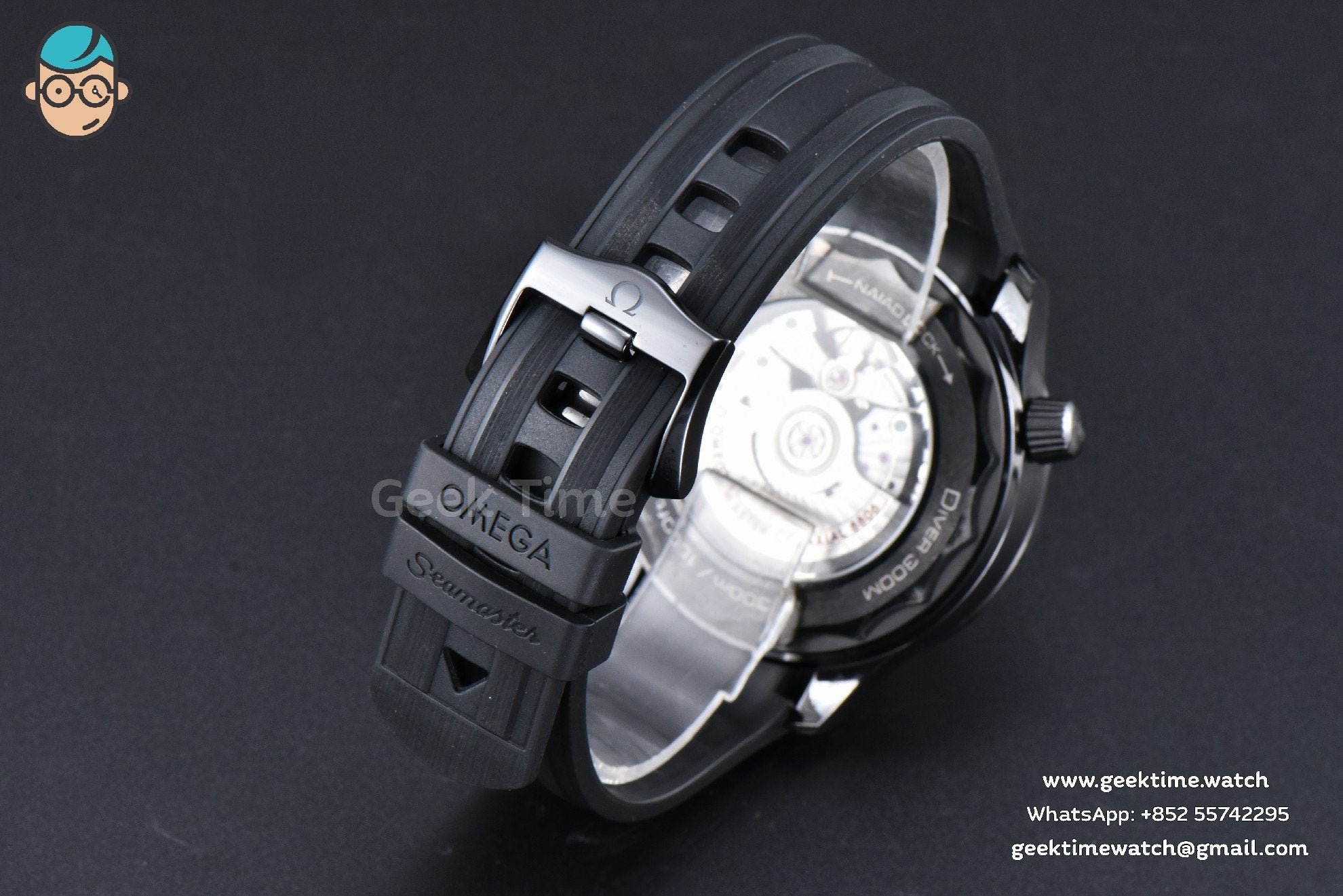 Seamaster Diver 300M Ceramic Nekton ORF 43.5mm Black Dial Rubber Strap A8806 - Image 32