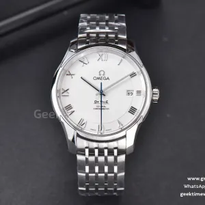 De Ville Hour Vision VSF 41mm esfera blanca índices Roma brazalete SS A8500