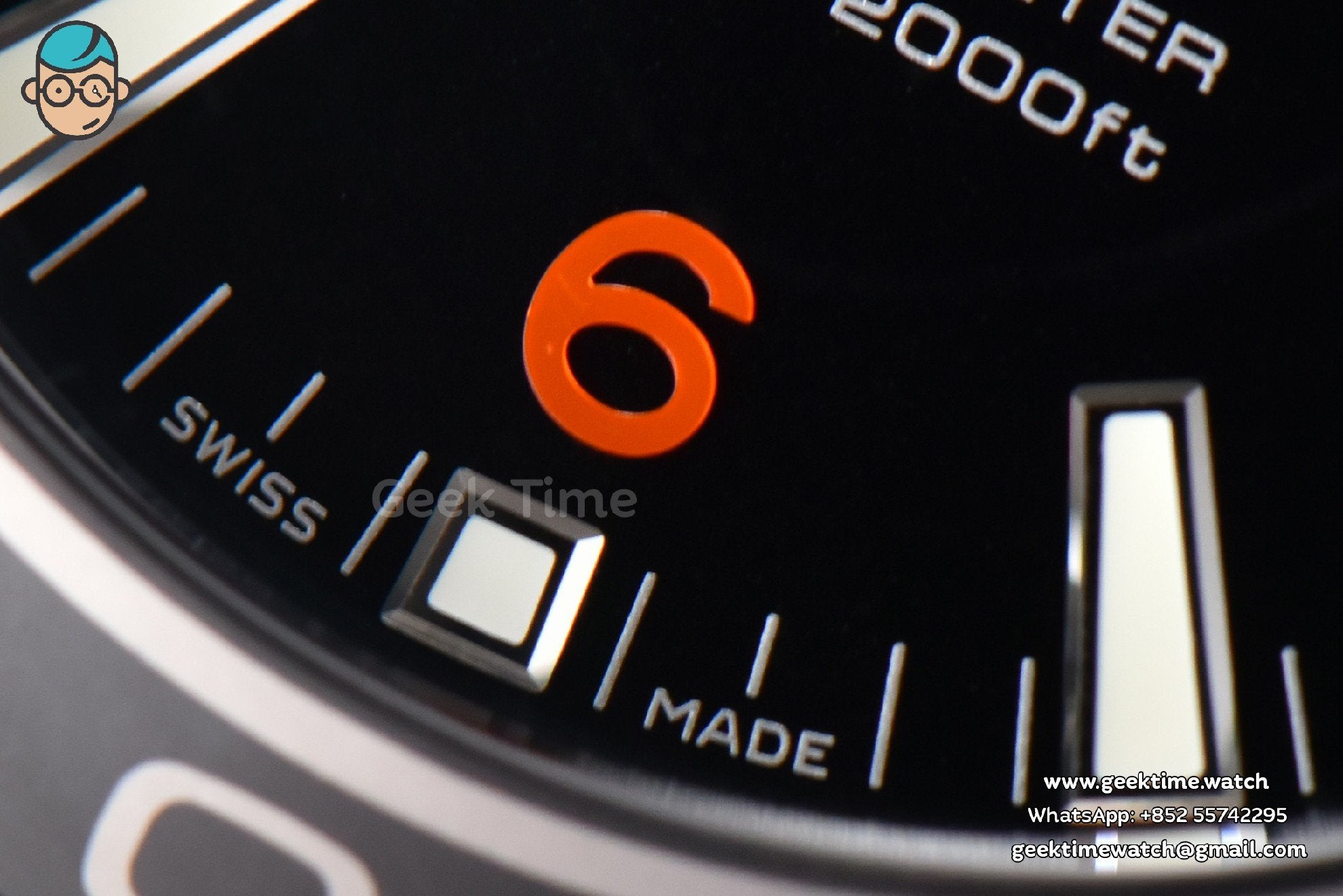 Planet Ocean 600m 42mm VSF Black Dial Orange Marker Rubber Strap A8500 - Image 6