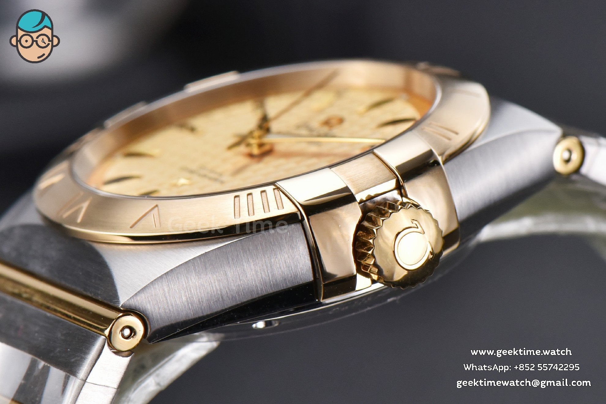 Constellation YG/SS VSF 38mm cadran texturé doré bracelet YG/SS A8500 - Image 8