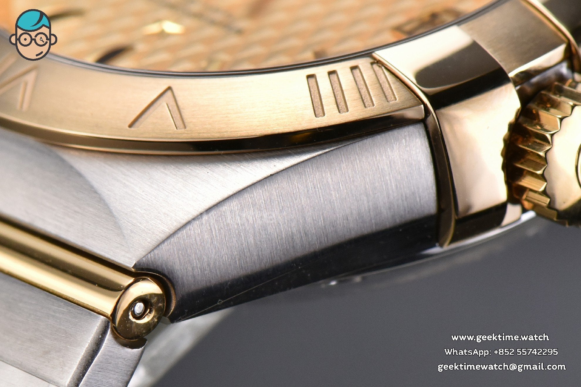 Constellation YG/SS VSF 38mm cadran texturé doré bracelet YG/SS A8500 - Image 9