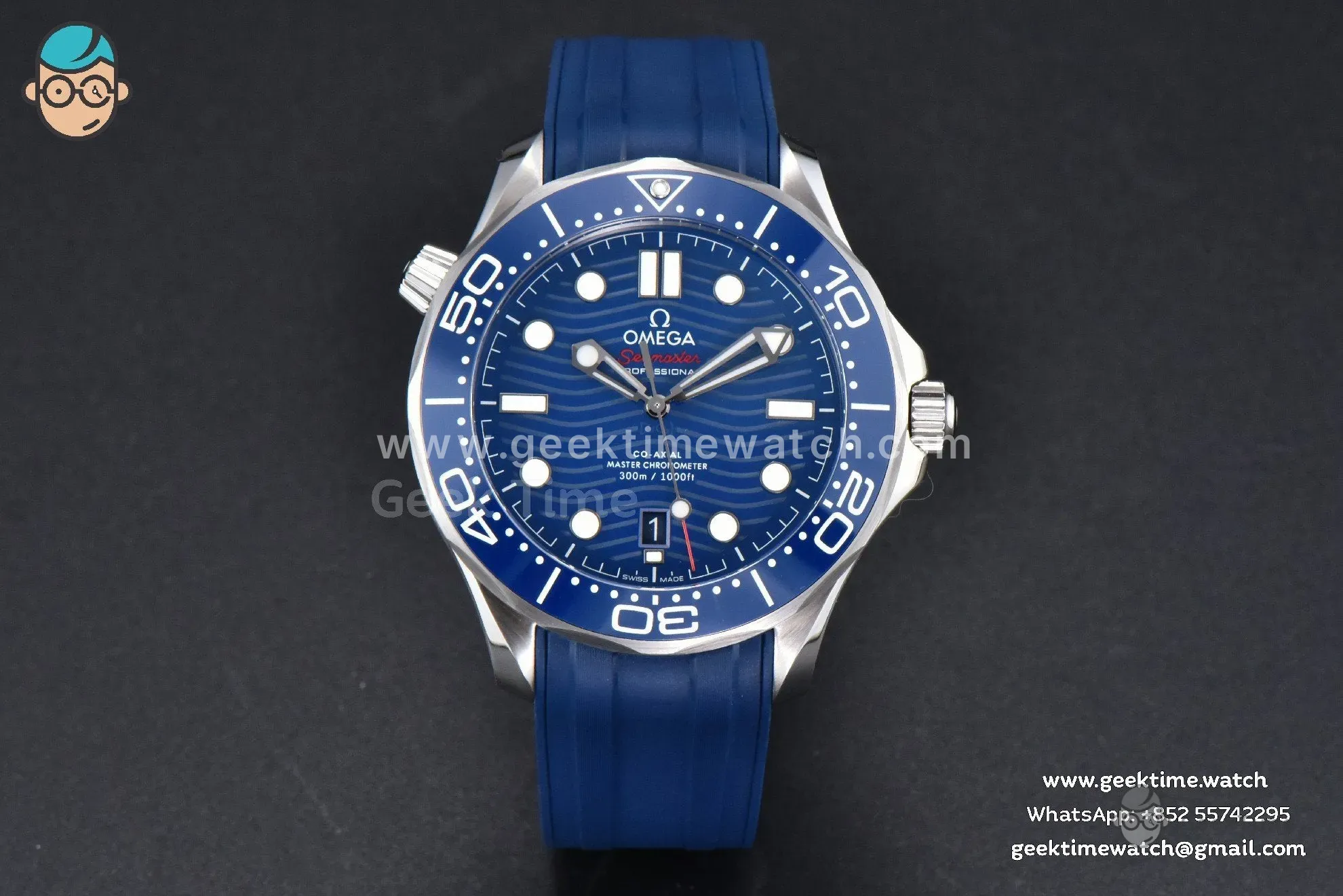 Seamaster Diver 300M 42mm ZF Blue Ceramic Blue Dial Blue Rubber Strap A8800