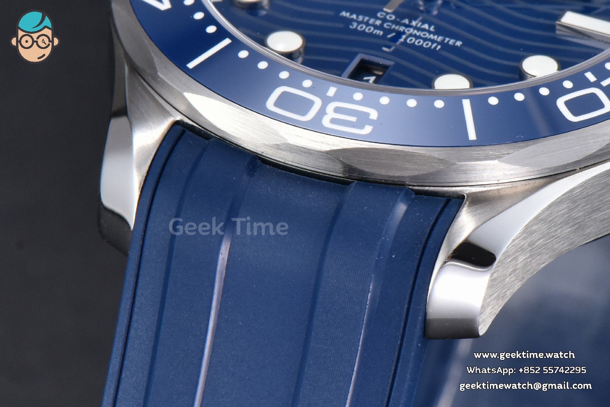Seamaster Diver 300M 42mm ZF Blue Ceramic Blue Dial Blue Rubber Strap A8800 - Image 7