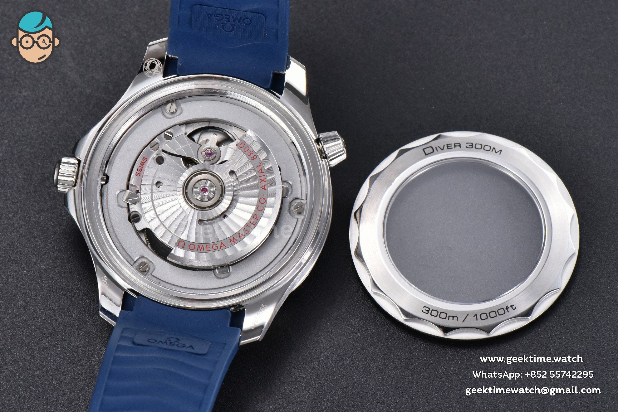 Seamaster Diver 300M 42mm ZF Blue Ceramic Blue Dial Blue Rubber Strap A8800 - Image 17