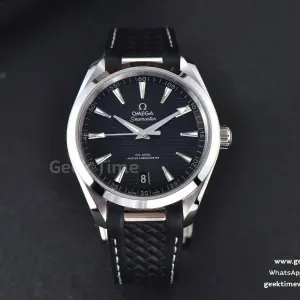 Aqua Terra 150M Seamaster VSF 41mm quadrante nero lancette argento cinturino in caucciù nero A8900
