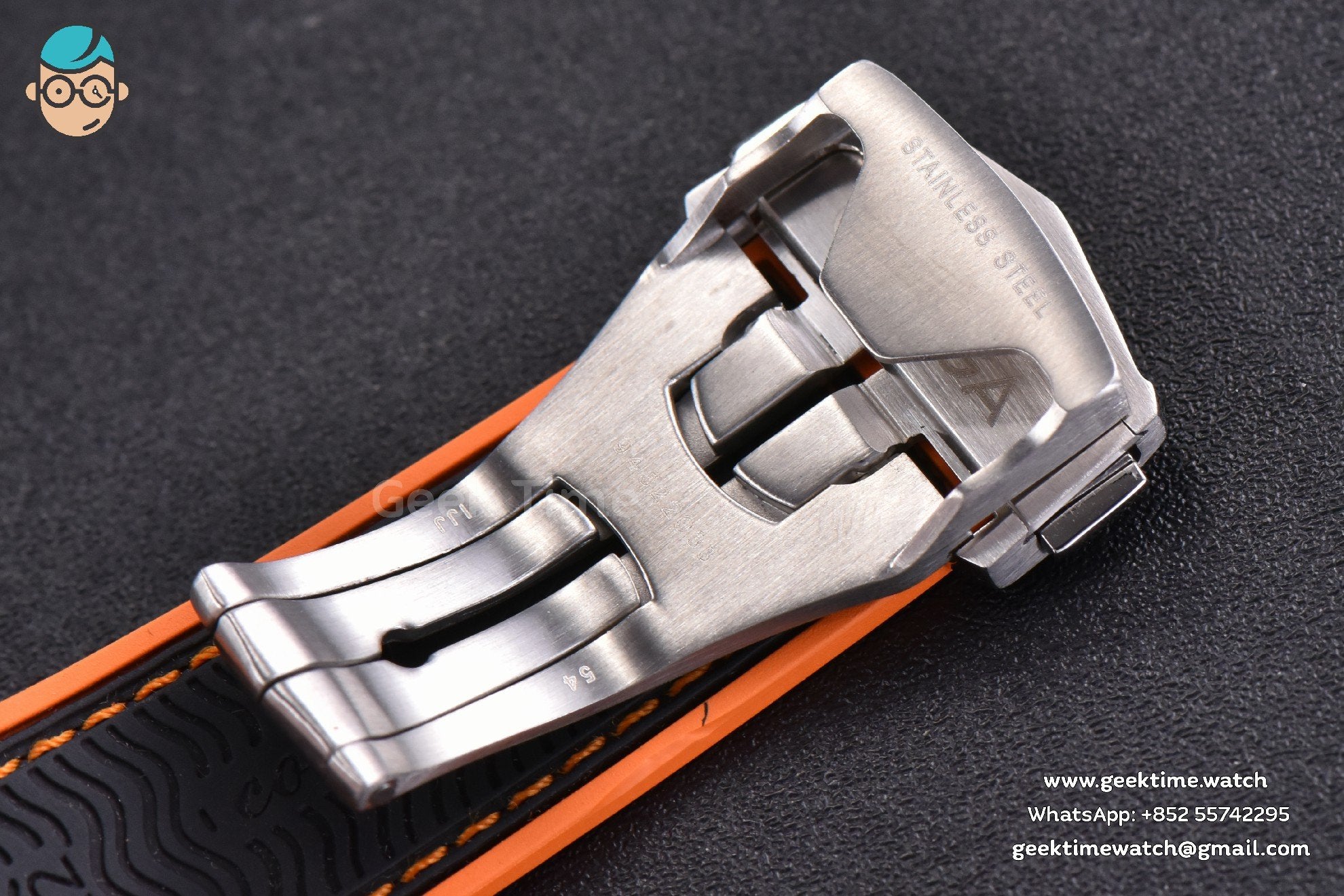 Planet Ocean Chrono 45.5mm OMF Gray Dial Orange/Black Rubber Strap A9900 - Image 14