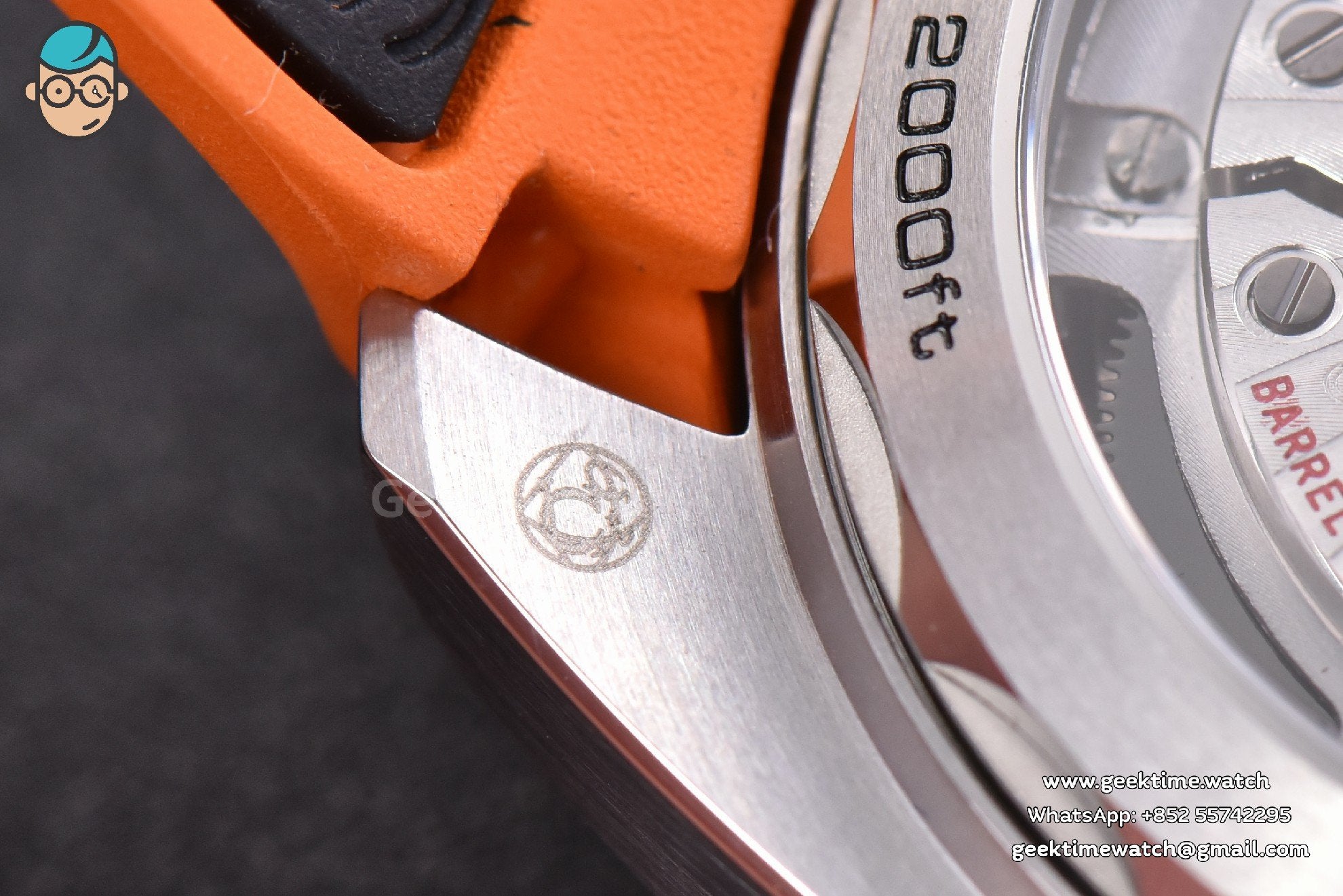 Planet Ocean Chrono 45.5mm OMF Gray Dial Orange/Black Rubber Strap A9900 - Image 26
