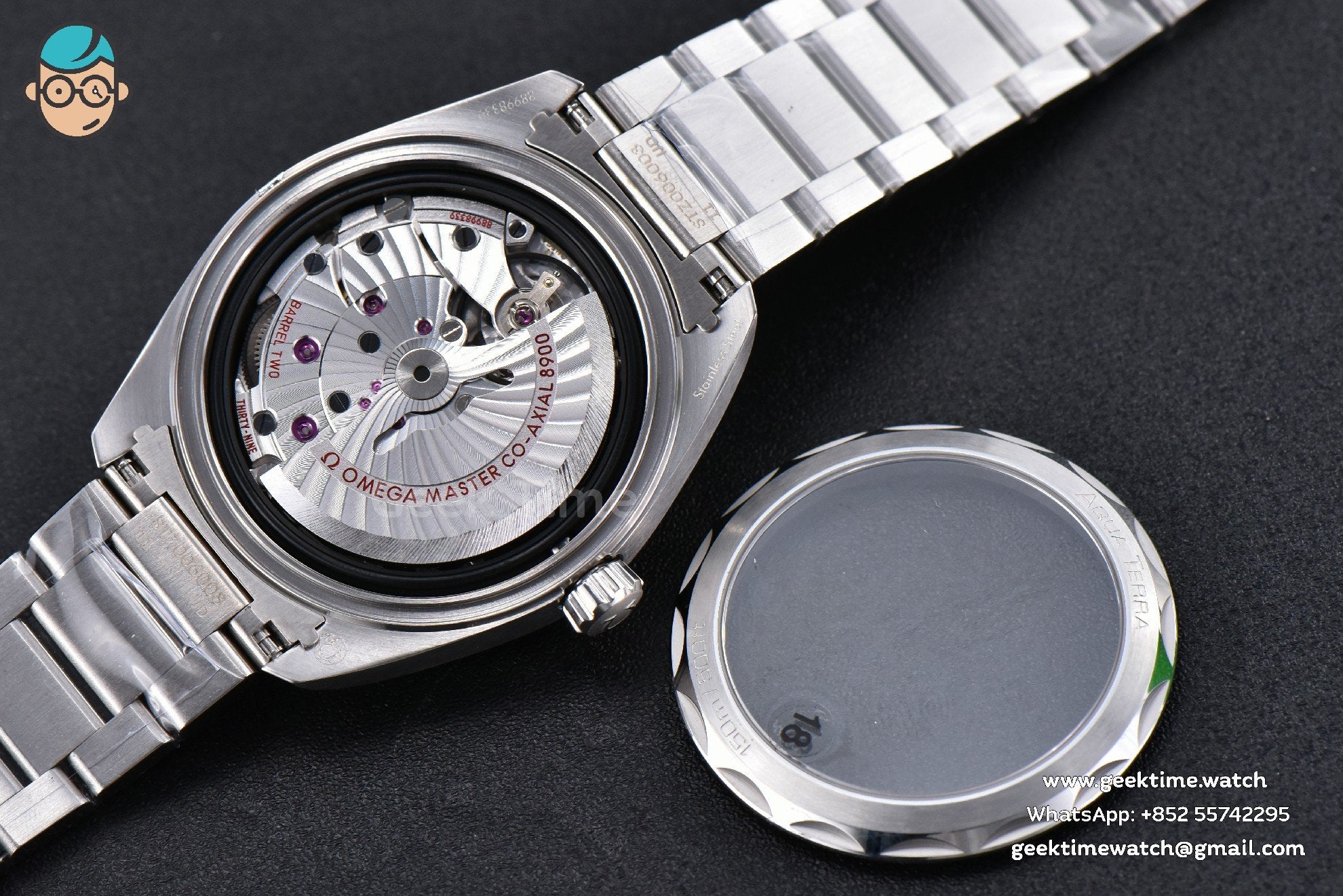 Aqua Terra 150M VSF 41mm quadrante bianco lancetta arancione indici argento bracciale SS A8900 - Image 20