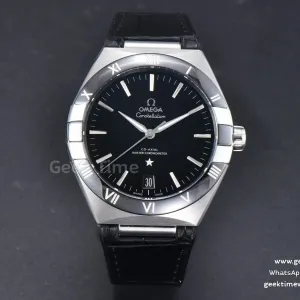 Constellation 41mm VSF cerámica negra esfera negra correa de goma negra A8900
