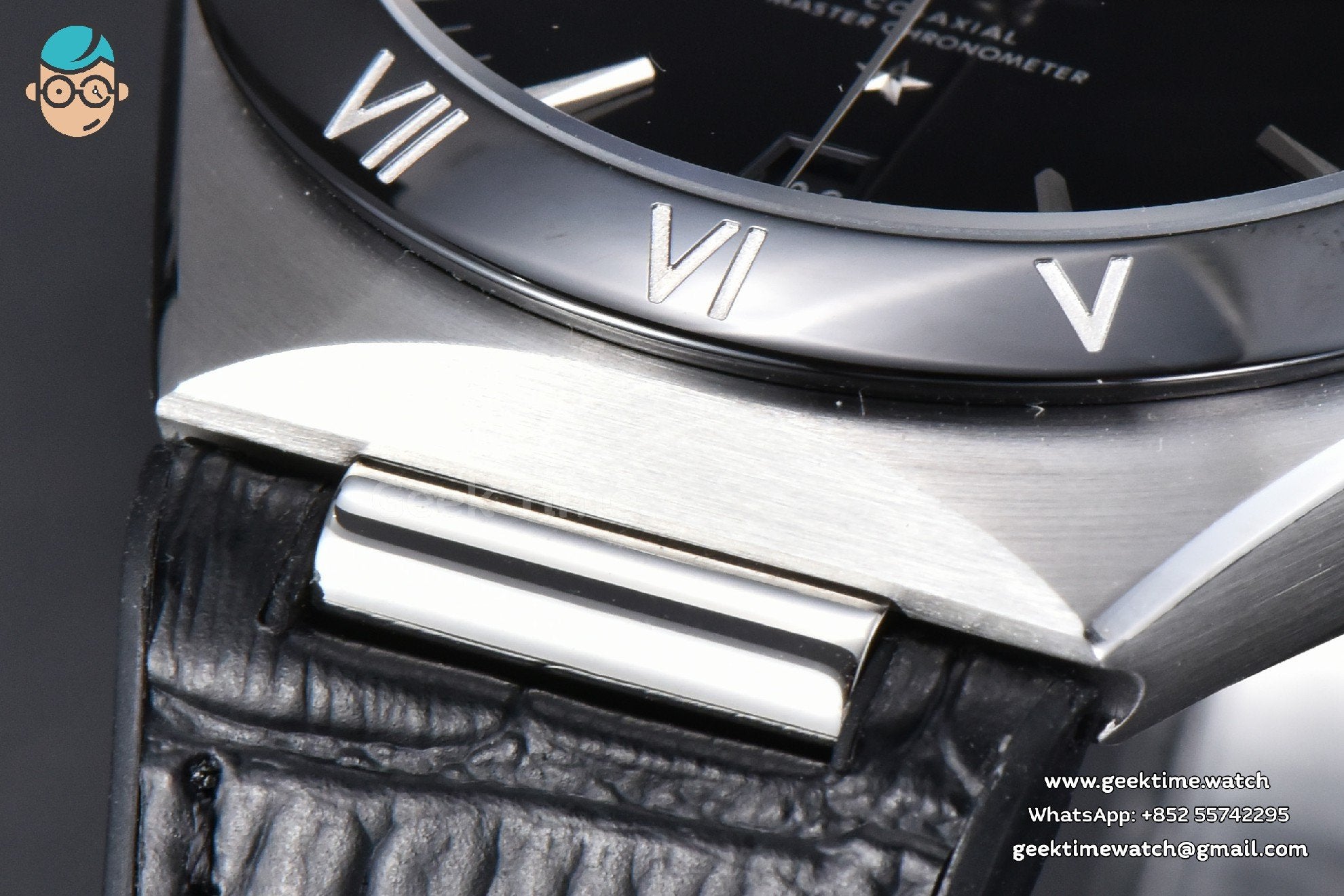 Constellation 41mm VSF Black Ceramic Black Dial Black Gummy Strap A8900 - Image 7