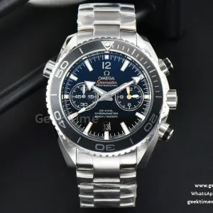Planet Ocean Chrono 45.5mm OMF esfera negra brazalete SS A9300