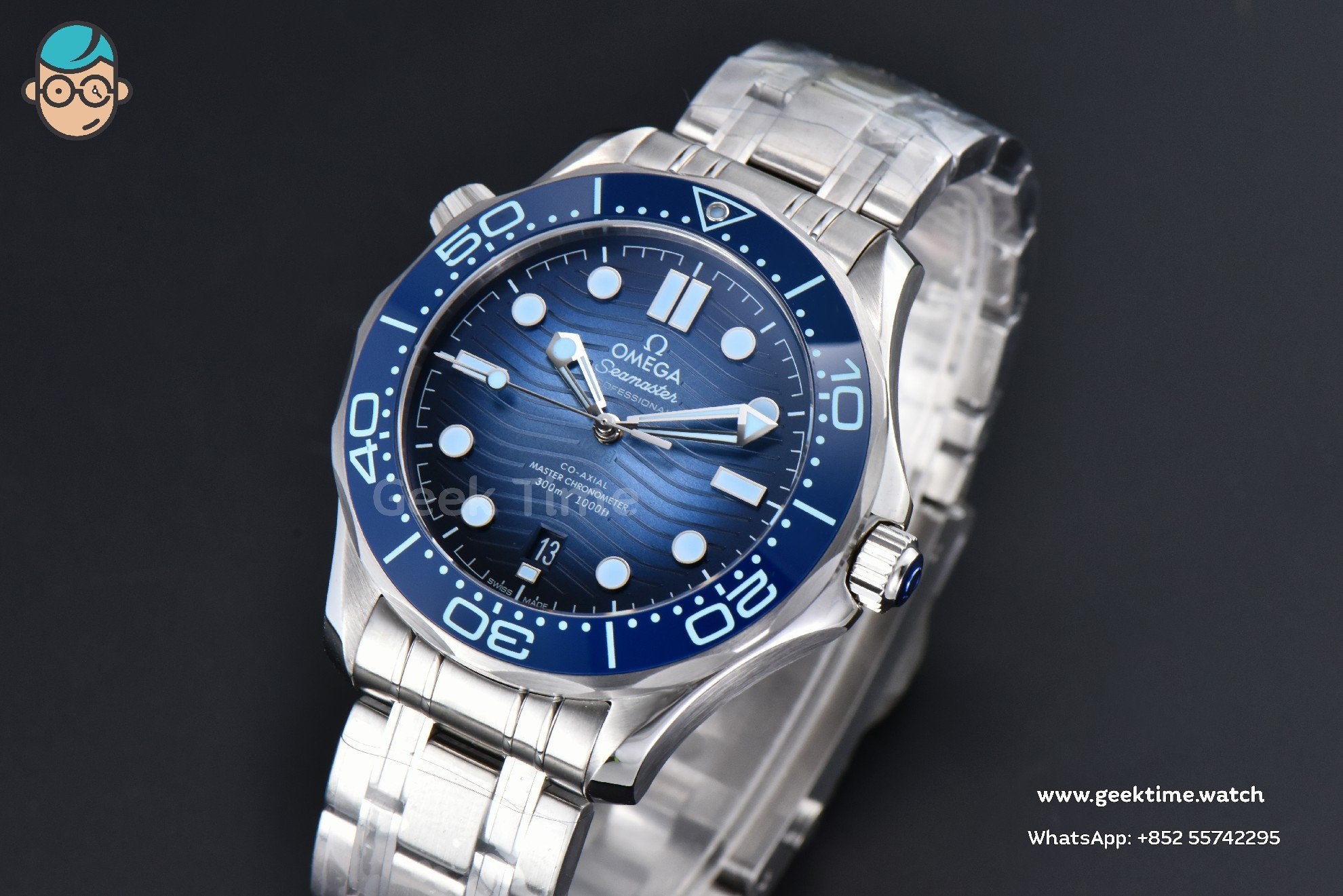 Seamaster Diver 300M 42mm VSF Green Ceramic Green Dial Green Rubber Strap A8800 - Image 3