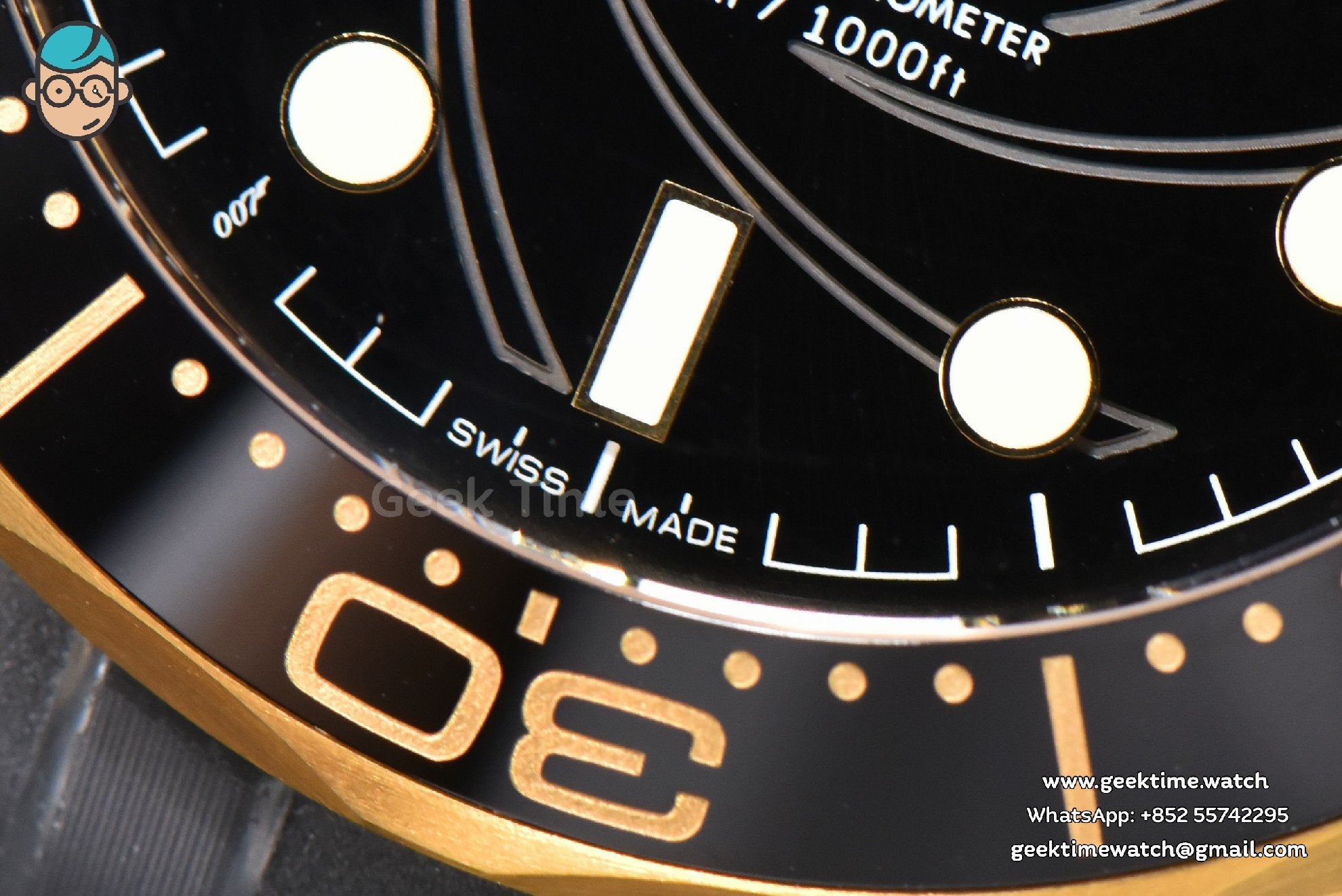 Seamaster Diver 007 YG/SS 300M VSF 42mm quadrante nero cinturino in caucciù A8800 - Image 5