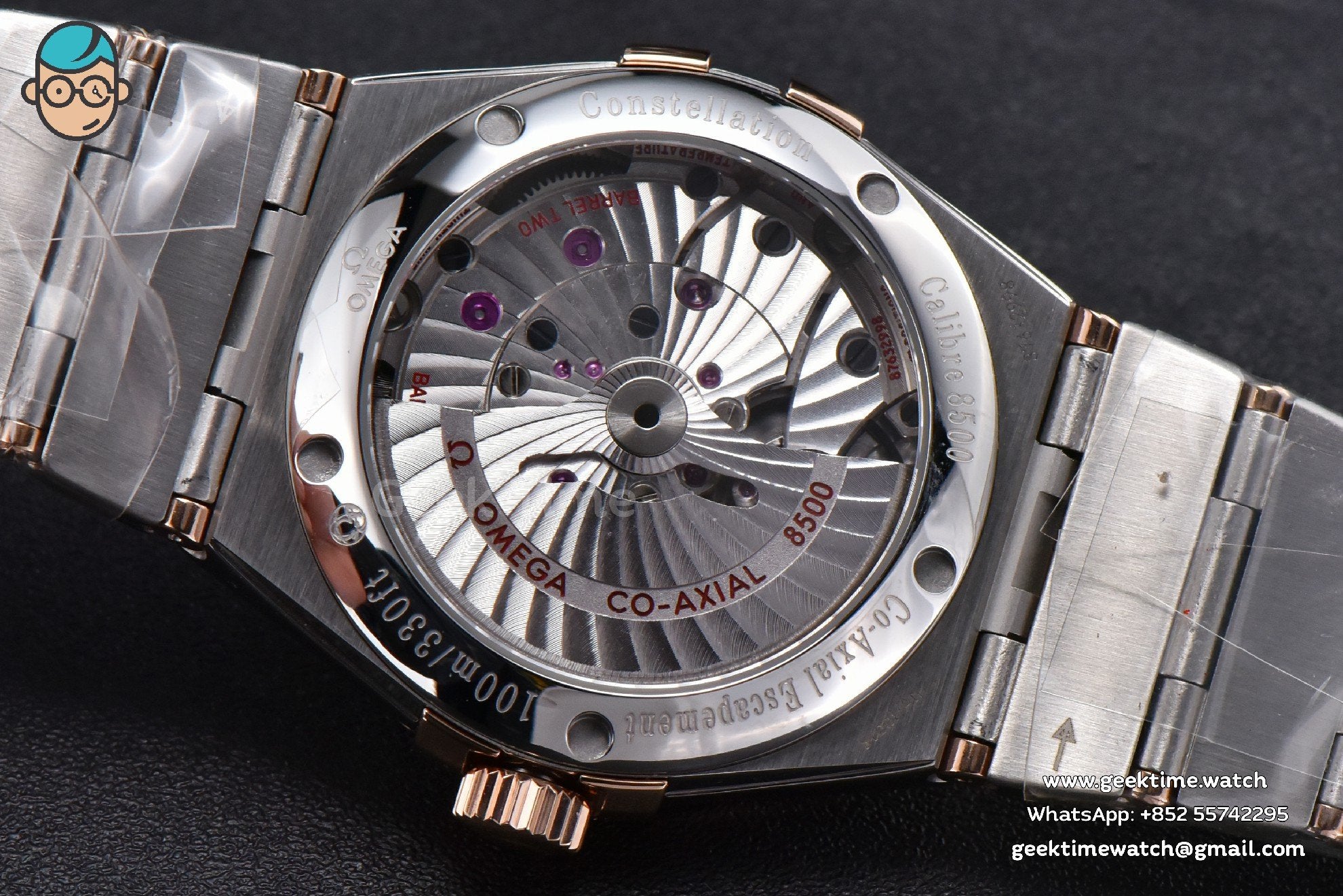 Constellation VSF 38mm RG/SS quadrante bianco texturizzato bracciale RG/SS A8500 - Image 15