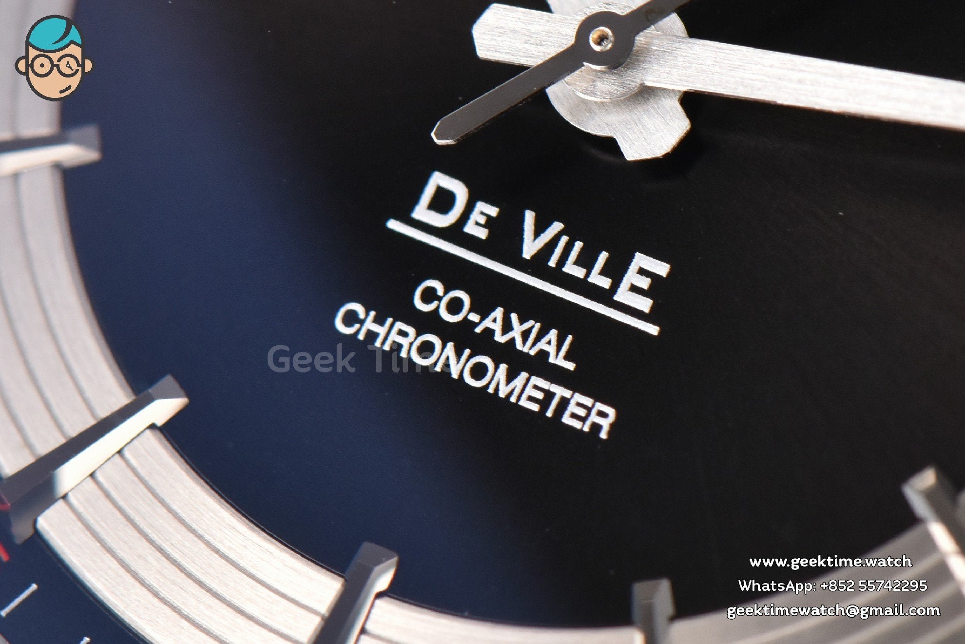 De Ville Hour Vision VSF 41mm Black/Silver Dial Black Croco Strap A8500 - Image 3