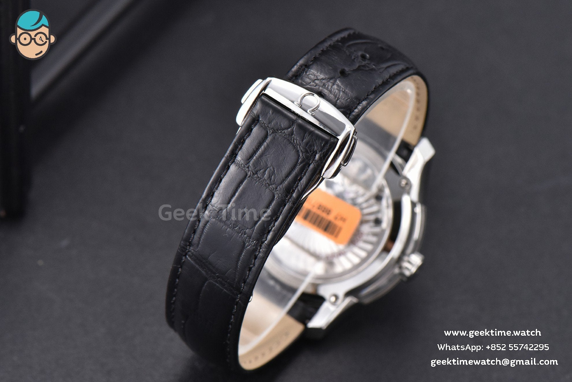 De Ville Hour Vision VSF 41mm Black/Silver Dial Black Croco Strap A8500 - Image 28