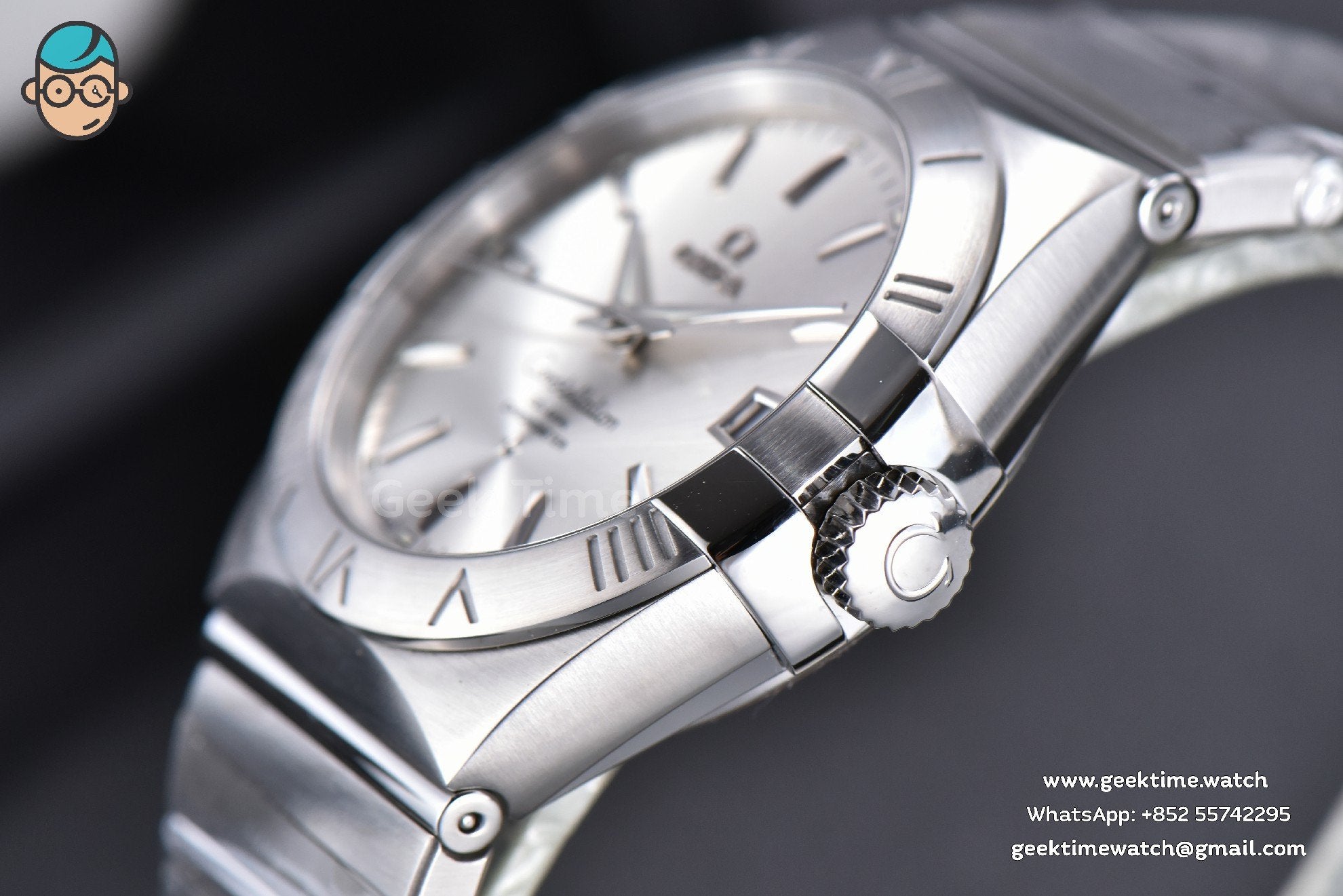 Constellation 38mm SS VSF Silver Dial Stick Markers on SS Bracelet A8500 Super Clone - Image 9