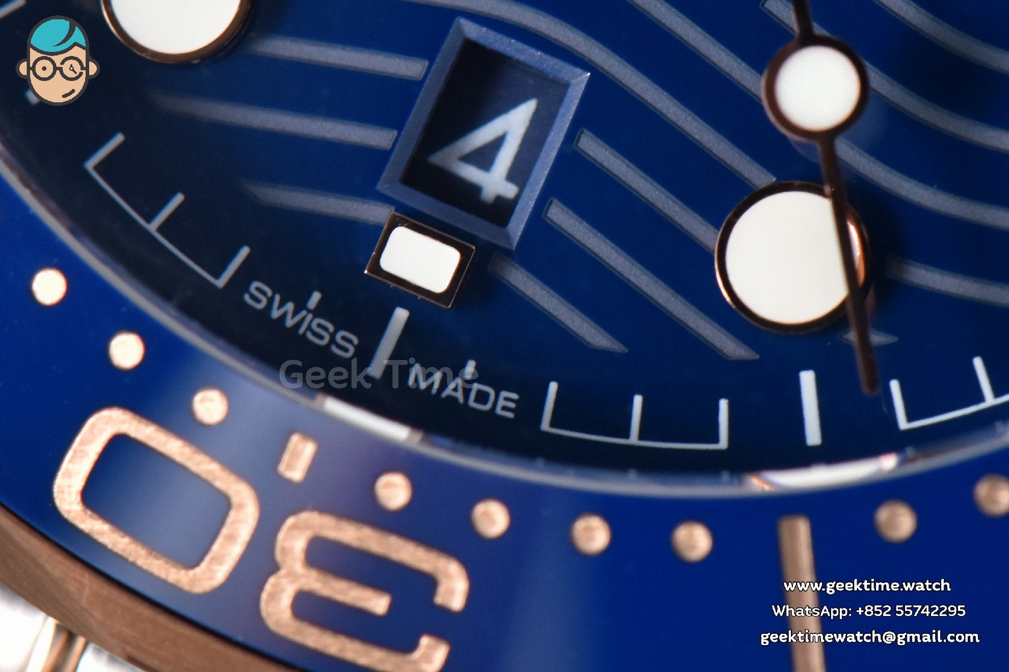 Seamaster Diver RG/SS 300M VSF 42mm quadrante blu bracciale RG/SS A8800 - Image 7